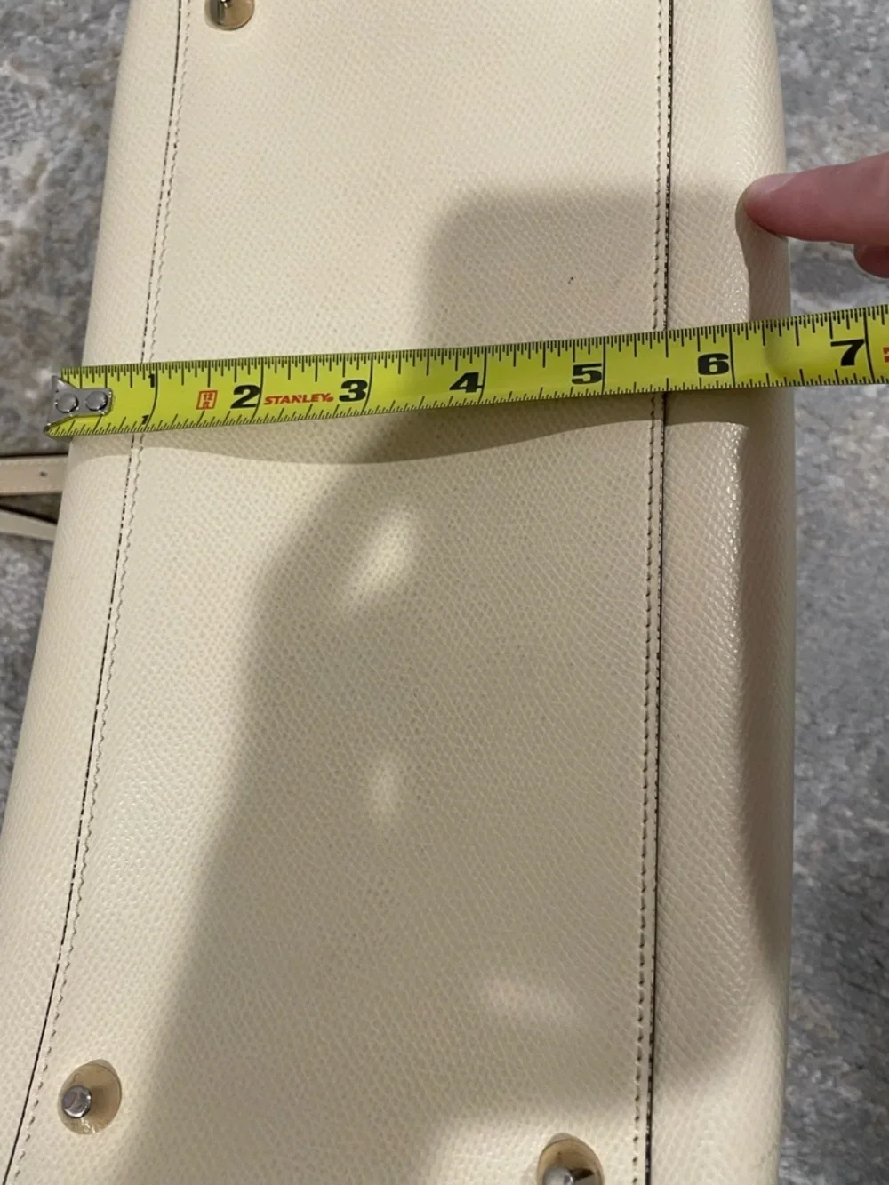 Cromia Beige Cream Italian Leather Shoulder Bag Crossbody Purse Made in Italy - Picture 13 of 15